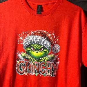 Gildan Red Grinchy Short Sleeve Tee